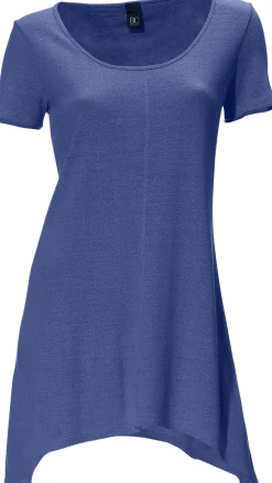 Basics|Shirts|heine Longshirt aus Bourette-Seide bleu