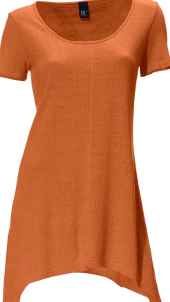 Strandmode|Basics|heine Longshirt aus Bourette-Seide orange