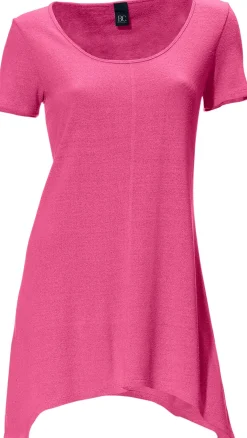 Shirts|heine Longshirt aus Bourette-Seide pink