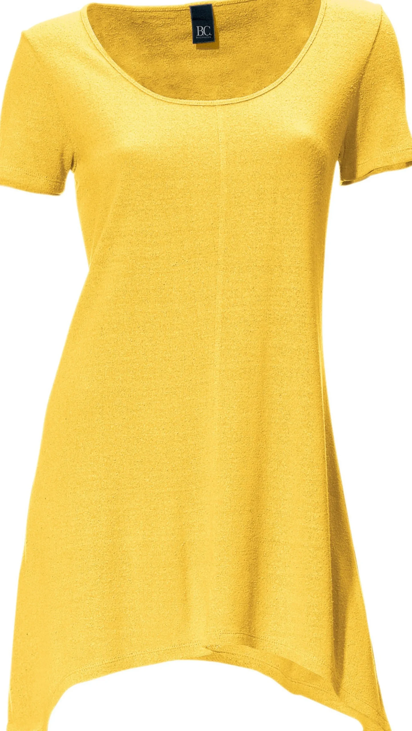Basics|Shirts|heine Longshirt aus Bourette-Seide gelb