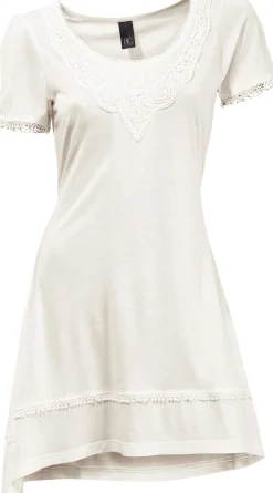 Strandmode|heine Longshirt mit Zipfelsaum ecru