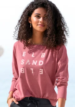 Strandmode|Elbsand Longsleeve mauvemeliert