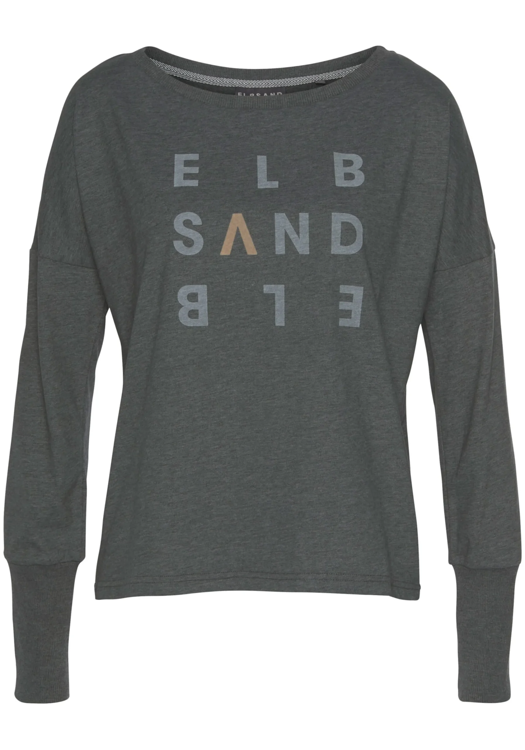 Strandmode|Elbsand Longsleeve anthrazitmeliert