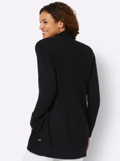 Strickjacken| Longstrickjacke schwarz