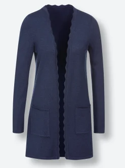 Basics|Strickjacken|CREATION L PREMIUM Longstrickjacke marine