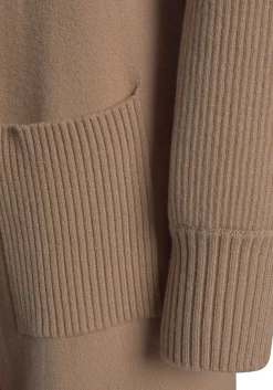 Strickjacken|LASCANA Longstrickjacke camelfarben