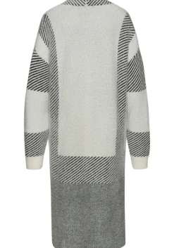 Strickjacken|LASCANA Longstrickjacke creme-schwarz