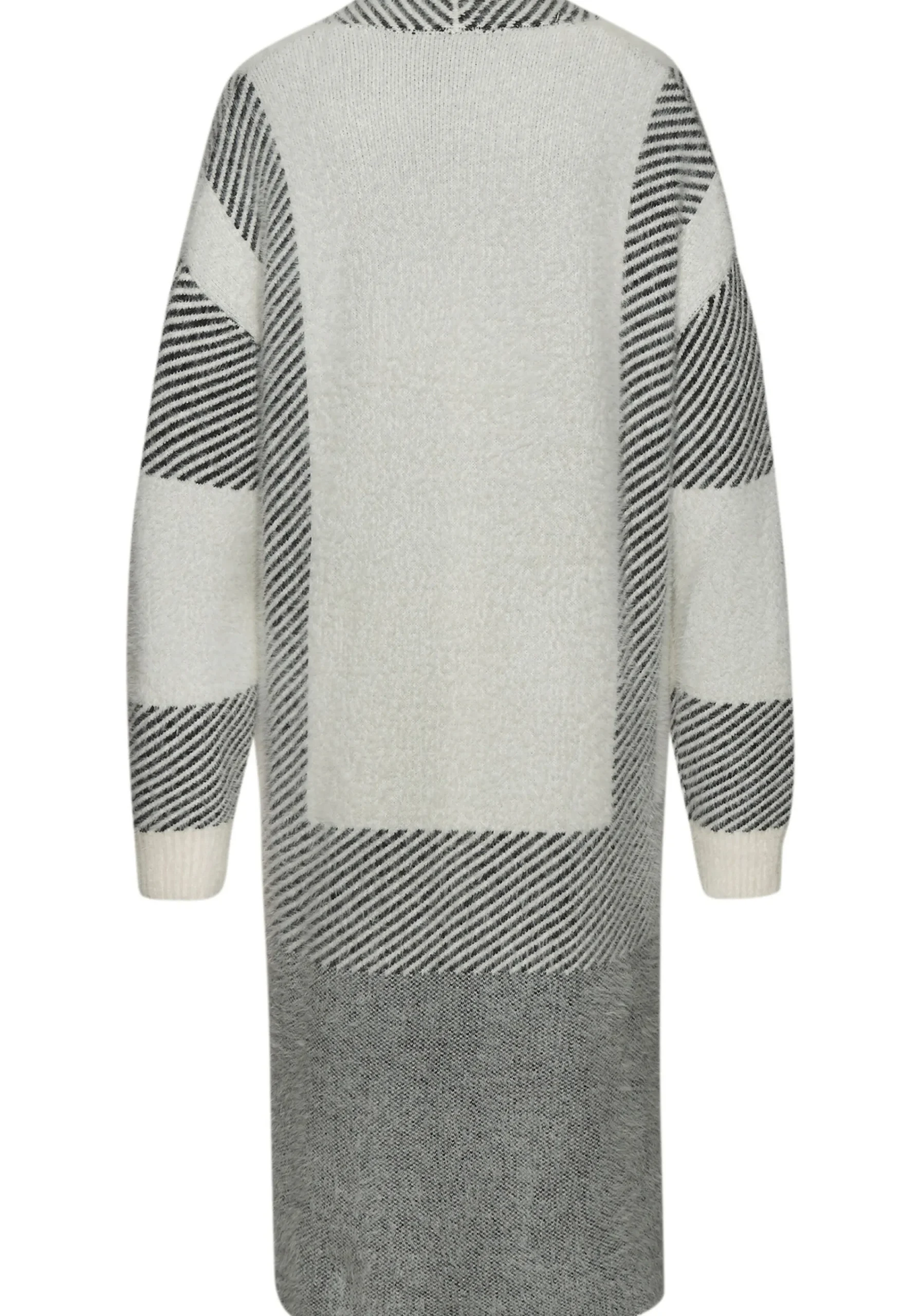 Strickjacken|LASCANA Longstrickjacke creme-schwarz