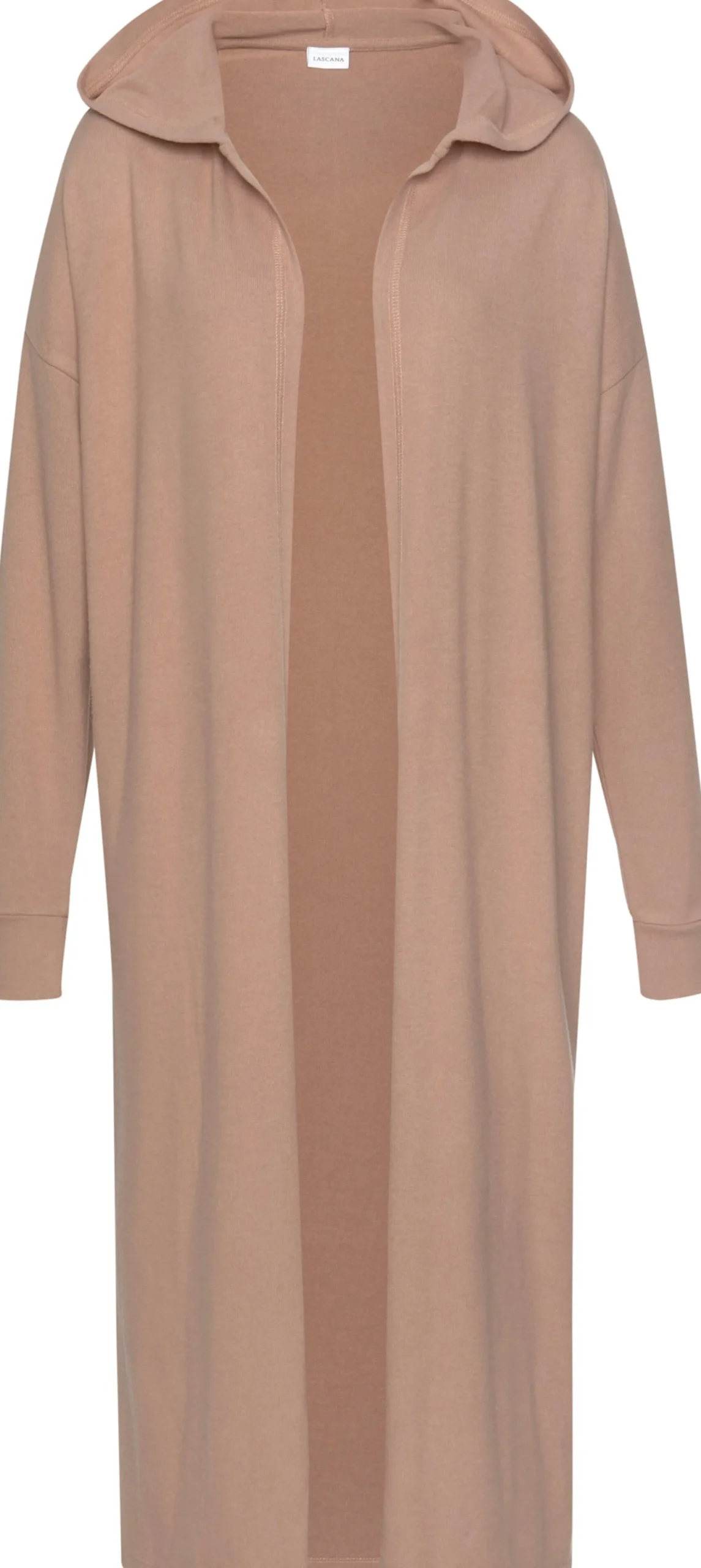 Strickjacken|LASCANA Longstrickjacke taupe