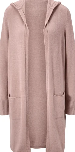 Basics|Strickjacken|heine Longstrickjacke mit Kapuze rosé