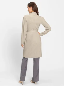 Strickjacken|heine Longstrickjacke mit Perlfang-Muster sand