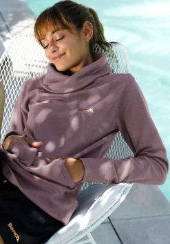 Pullover|Shirts| Longsweatshirt mauve-meliert