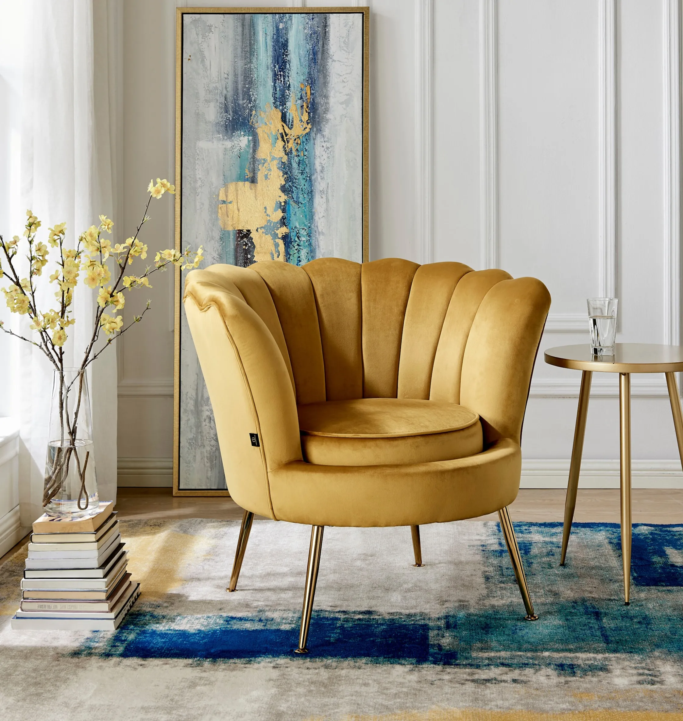 Sessel|Leonique Loungesessel goldfarben