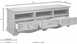 Side- & Highboards|Home affaire Lowboard weiß