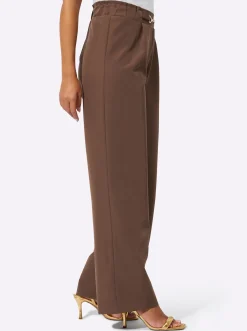 Hosen| Marlene-Hose mit Dehnbund, pflegeleicht schoko