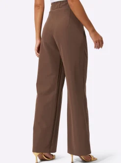 Hosen| Marlene-Hose mit Dehnbund, pflegeleicht schoko