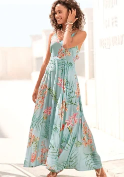 Kleider|LASCANA Maxikleid türkisbedruckt