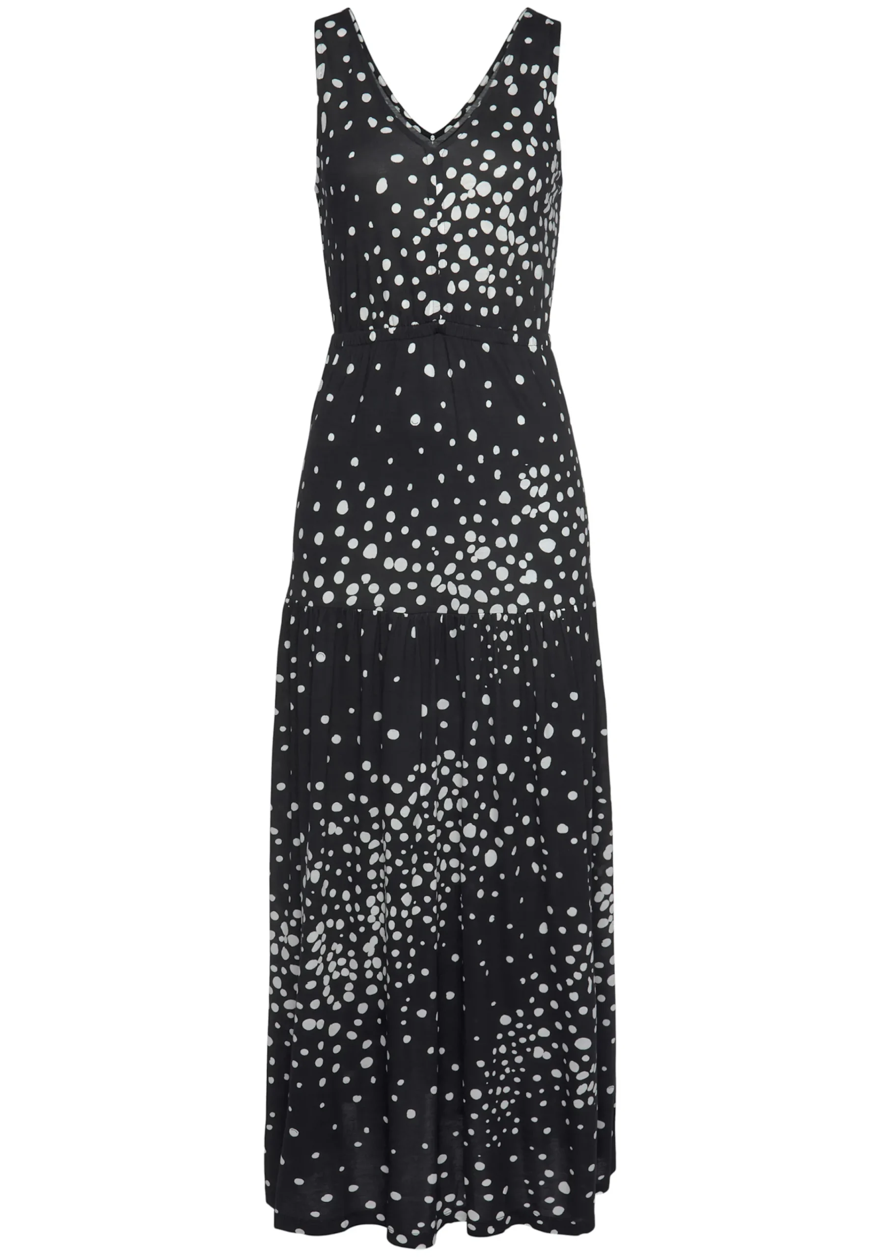 Kleider|Vivance Maxikleid schwarz-weiß-bedruckt