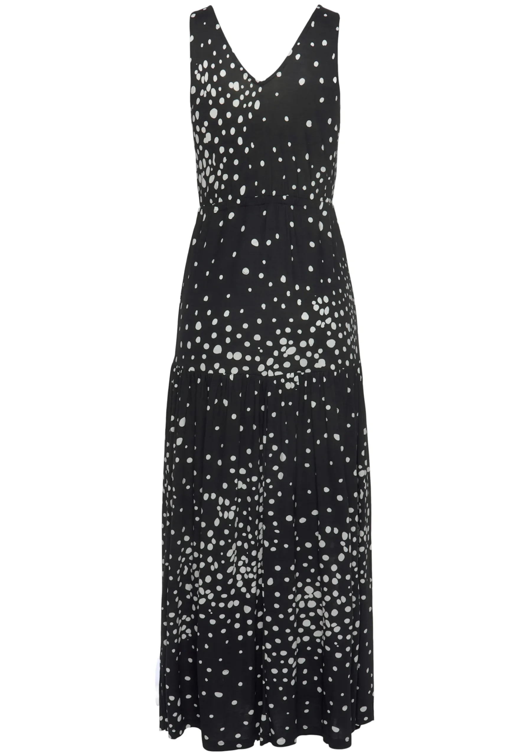 Kleider|Vivance Maxikleid schwarz-weiß-bedruckt