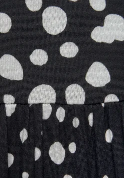 Kleider|Vivance Maxikleid schwarz-weiß-bedruckt