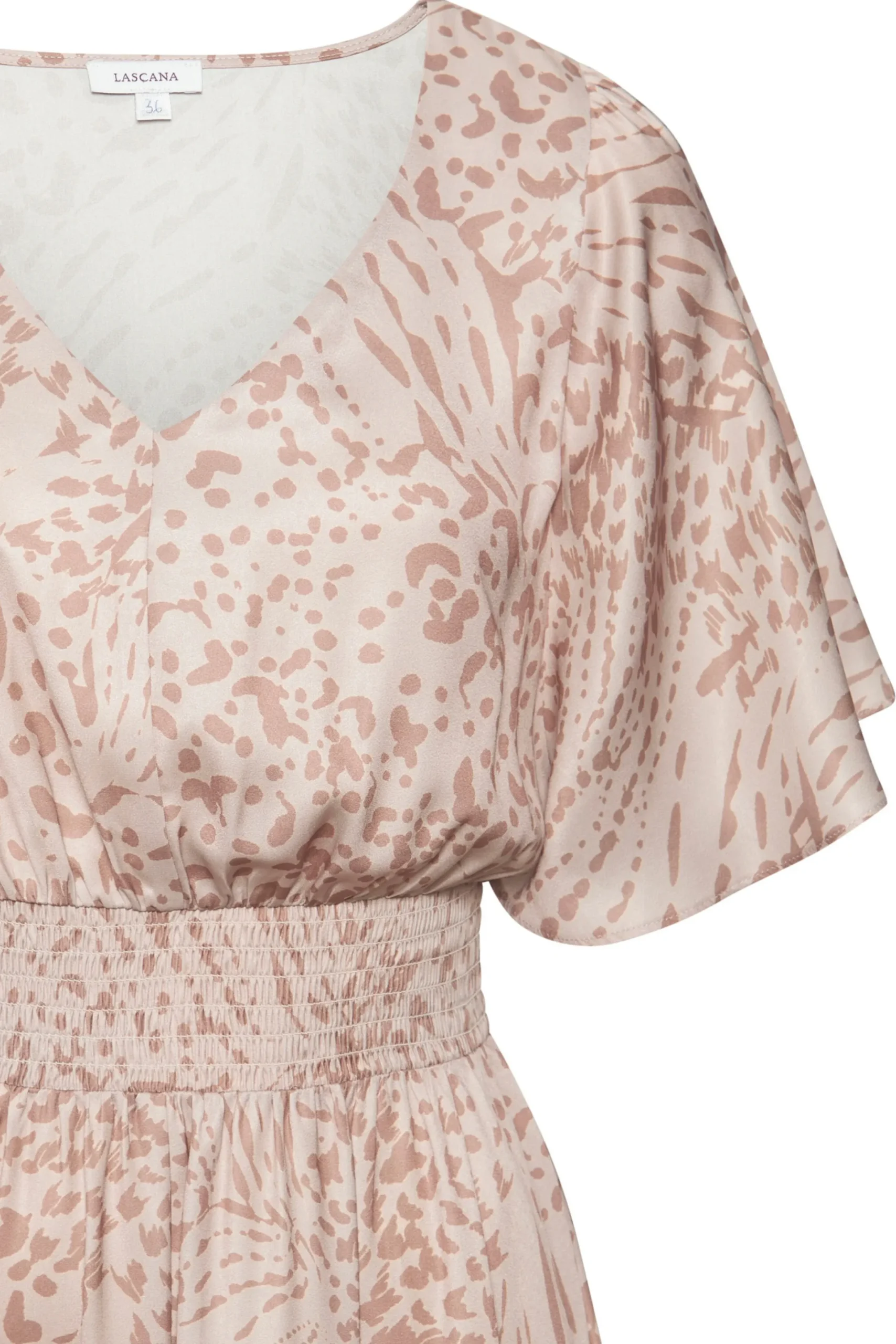 Strandkleider|Kleider|LASCANA Maxikleid sand-beigebedruckt