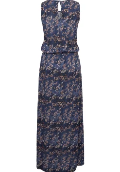 Strandkleider|Kleider|Vivance Maxikleid blau-rosébedruckt