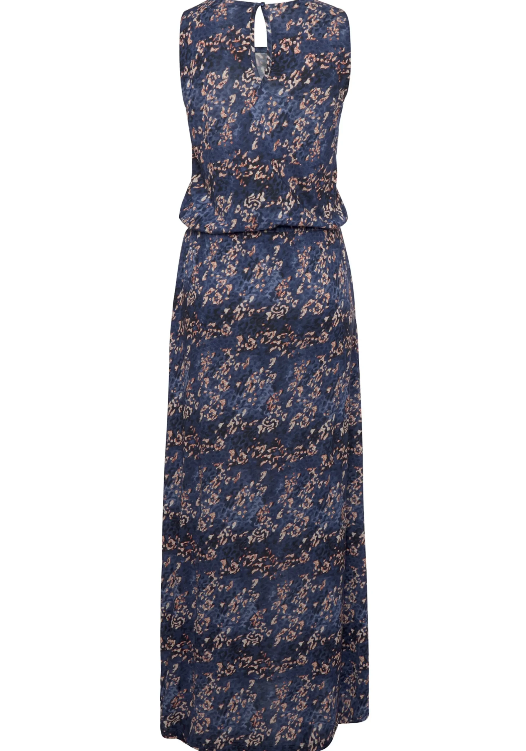 Strandkleider|Kleider|Vivance Maxikleid blau-rosébedruckt
