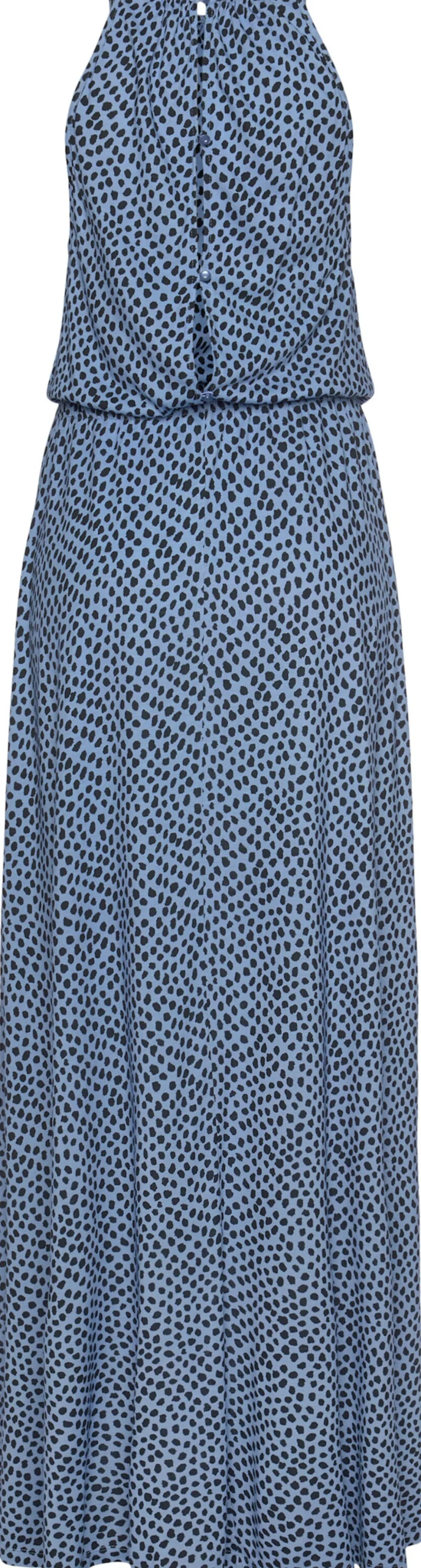 Strandkleider|LASCANA Maxikleid blau-marine-bedruckt