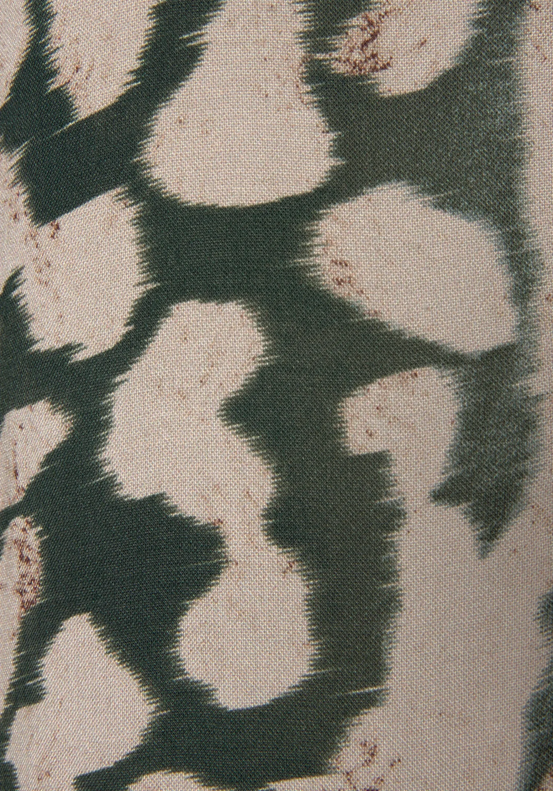 Kleider|LASCANA Maxikleid grün-taupe-bedruckt