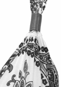 Strandkleider|Kleider|LASCANA Maxikleid schwarz-weiß-bedruckt