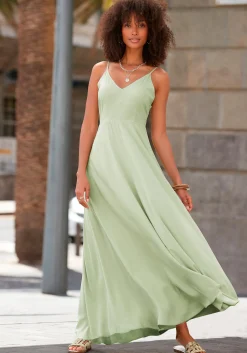 Kleider|LASCANA Maxikleid pistazie