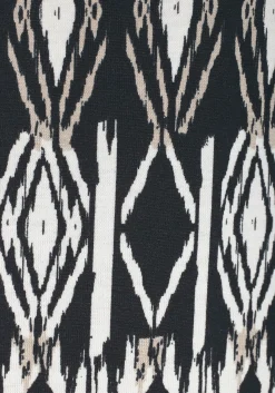 Kleider|LASCANA Maxikleid schwarz-cremebedruckt