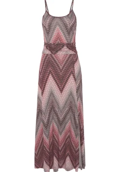 Strandkleider|Kleider|LASCANA Midikleid sand-bordeaux