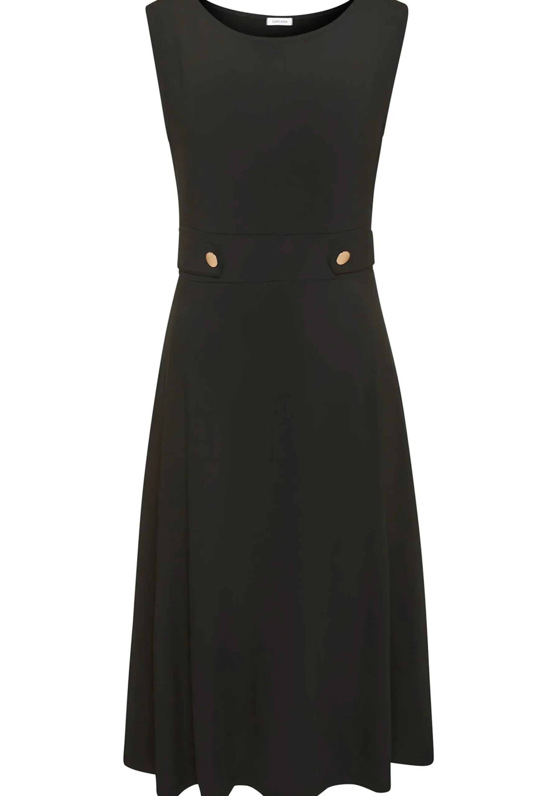 Strandkleider|Kleider|LASCANA Midikleid schwarz