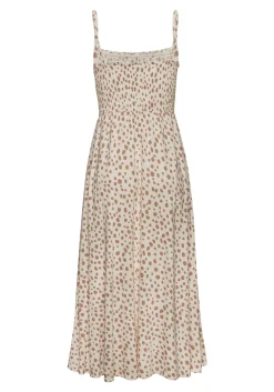 Strandkleider|Kleider|LASCANA Midikleid creme-taupebedruckt