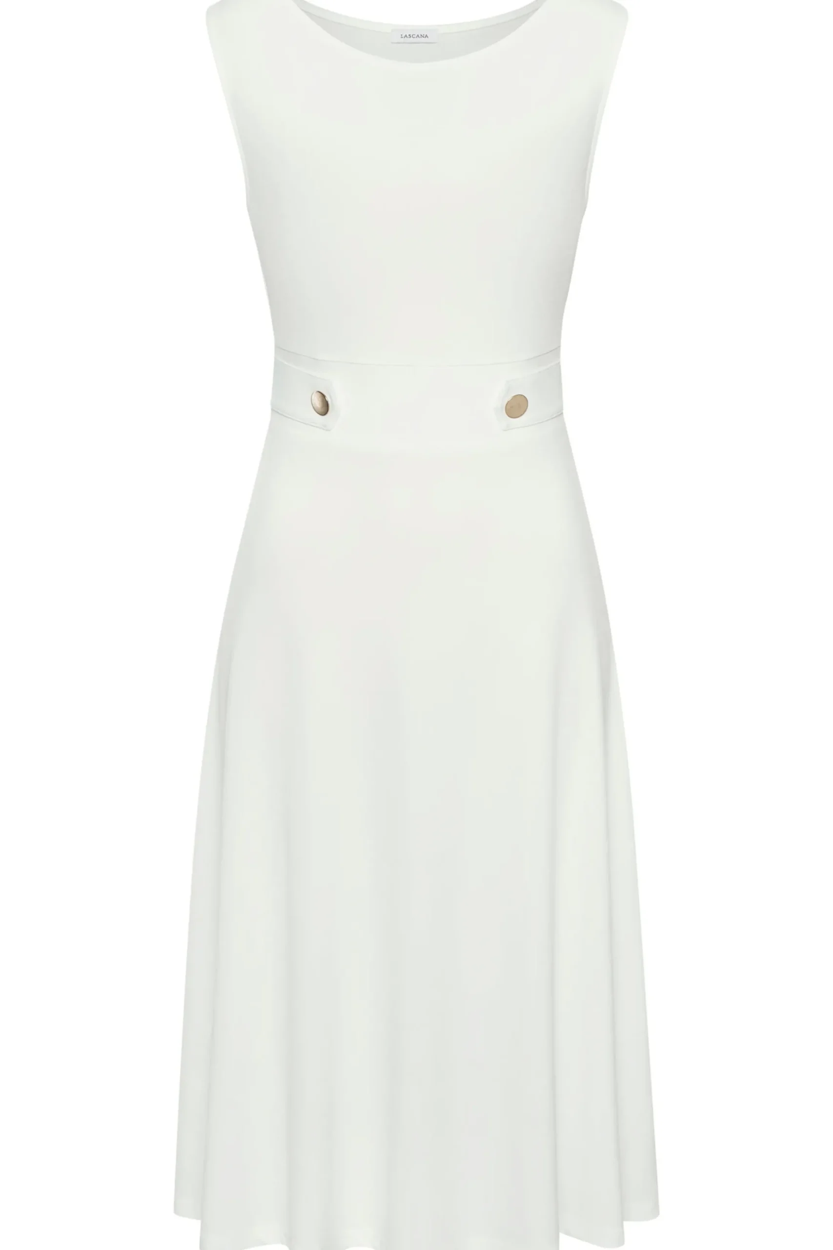 Strandkleider|Kleider|LASCANA Midikleid weiß