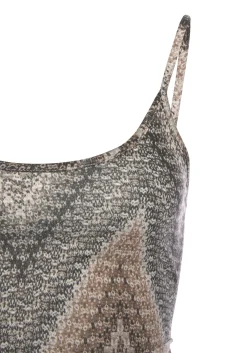 Strandkleider|Kleider|LASCANA Midikleid schwarz-braun-cremebedruckt