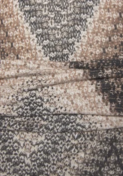 Strandkleider|Kleider|LASCANA Midikleid schwarz-braun-cremebedruckt