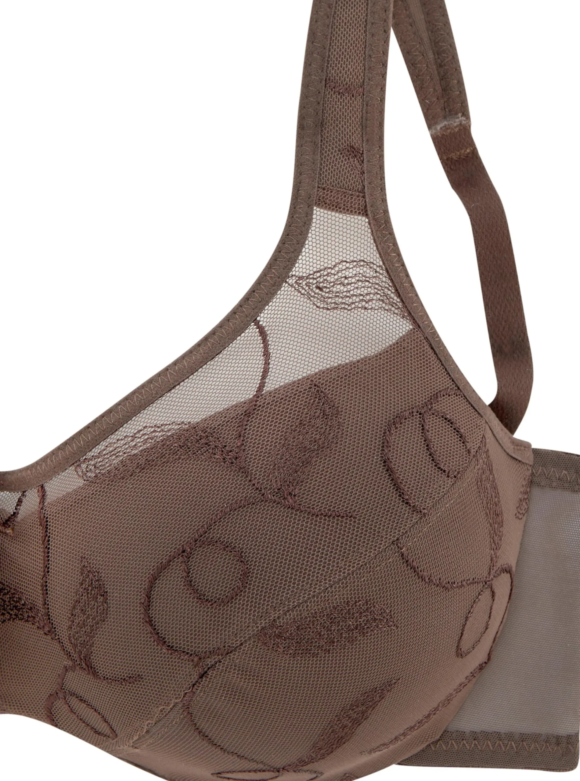 Bhs|petite fleur Minimizer-BH mocha-mousse+weiß