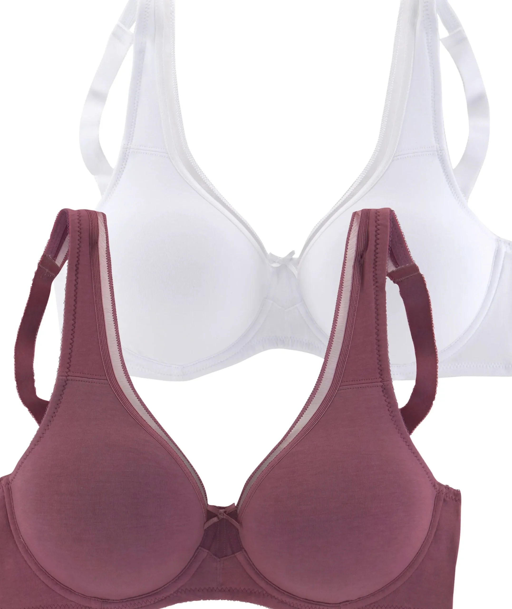 Bhs|petite fleur Minimizer-BH burgund+weiß
