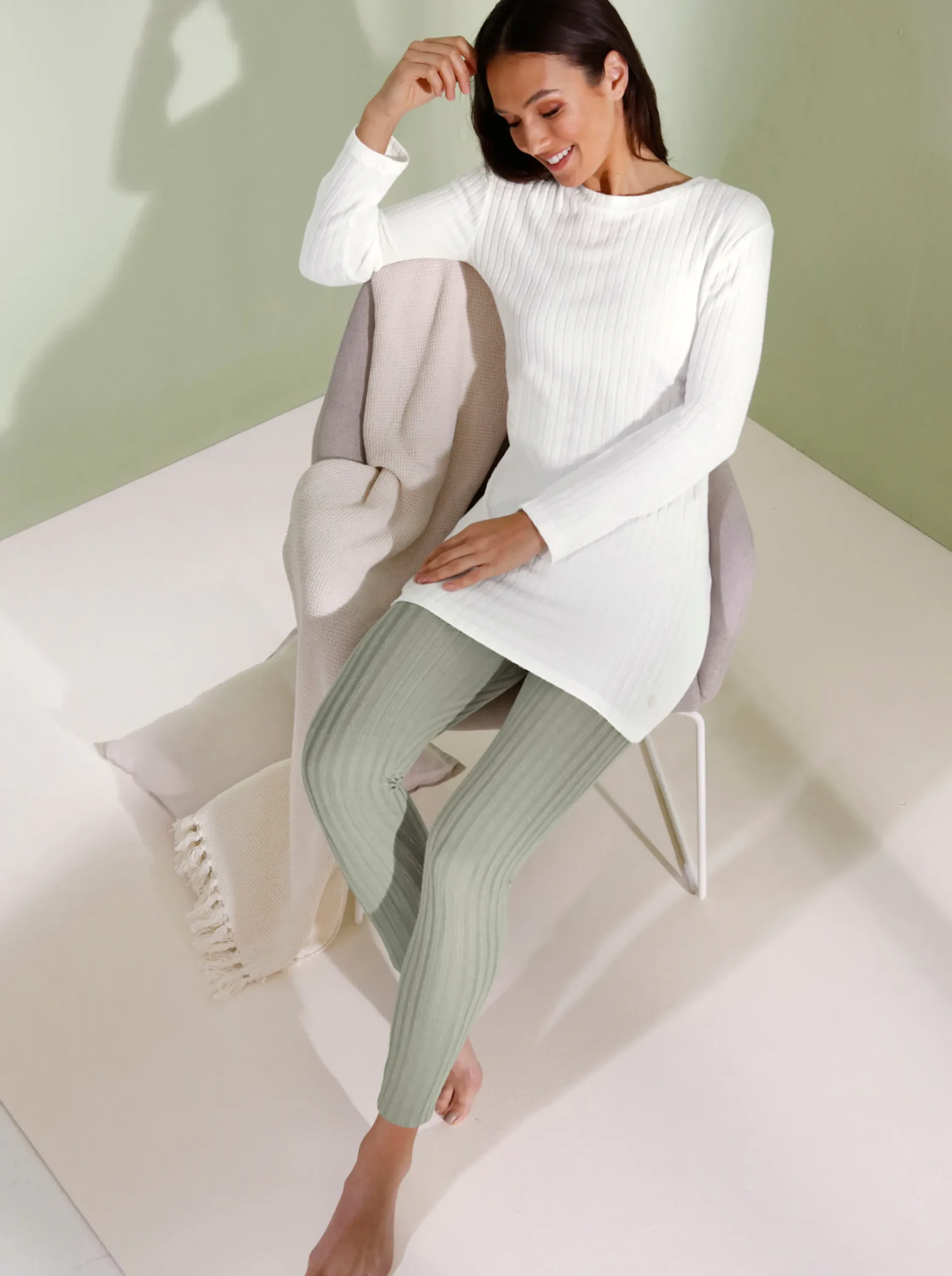 Hosen|CREATION L PREMIUM Modal-Leggings lindgrün