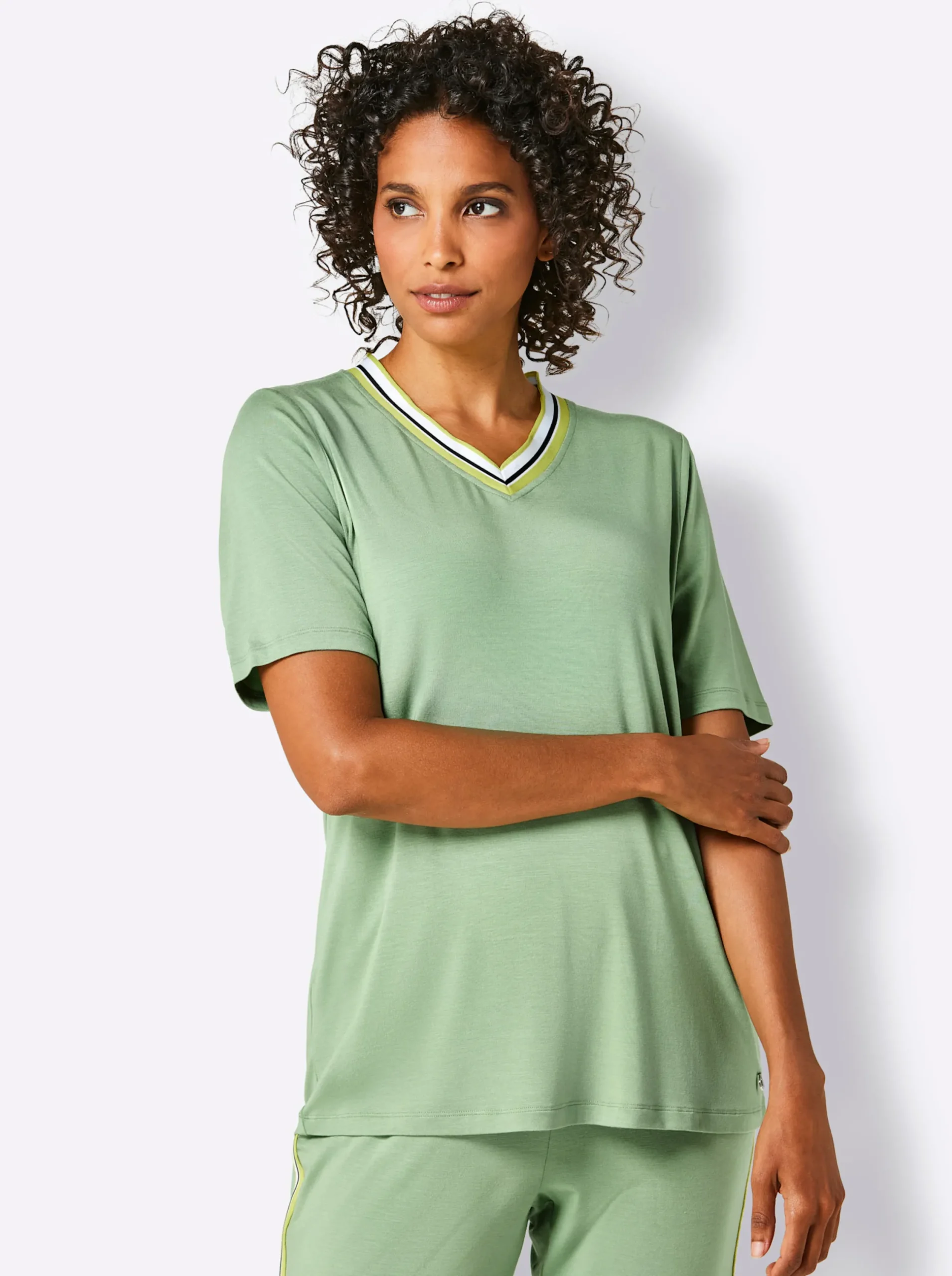 Homewear|Homewear| Modal-Shirt eucalyptus