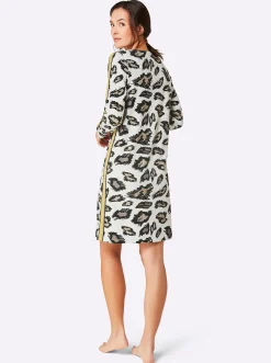Nachtwäsche|CREATION L PREMIUM Modal-Sleepshirt ecru-schwarz-bedruckt