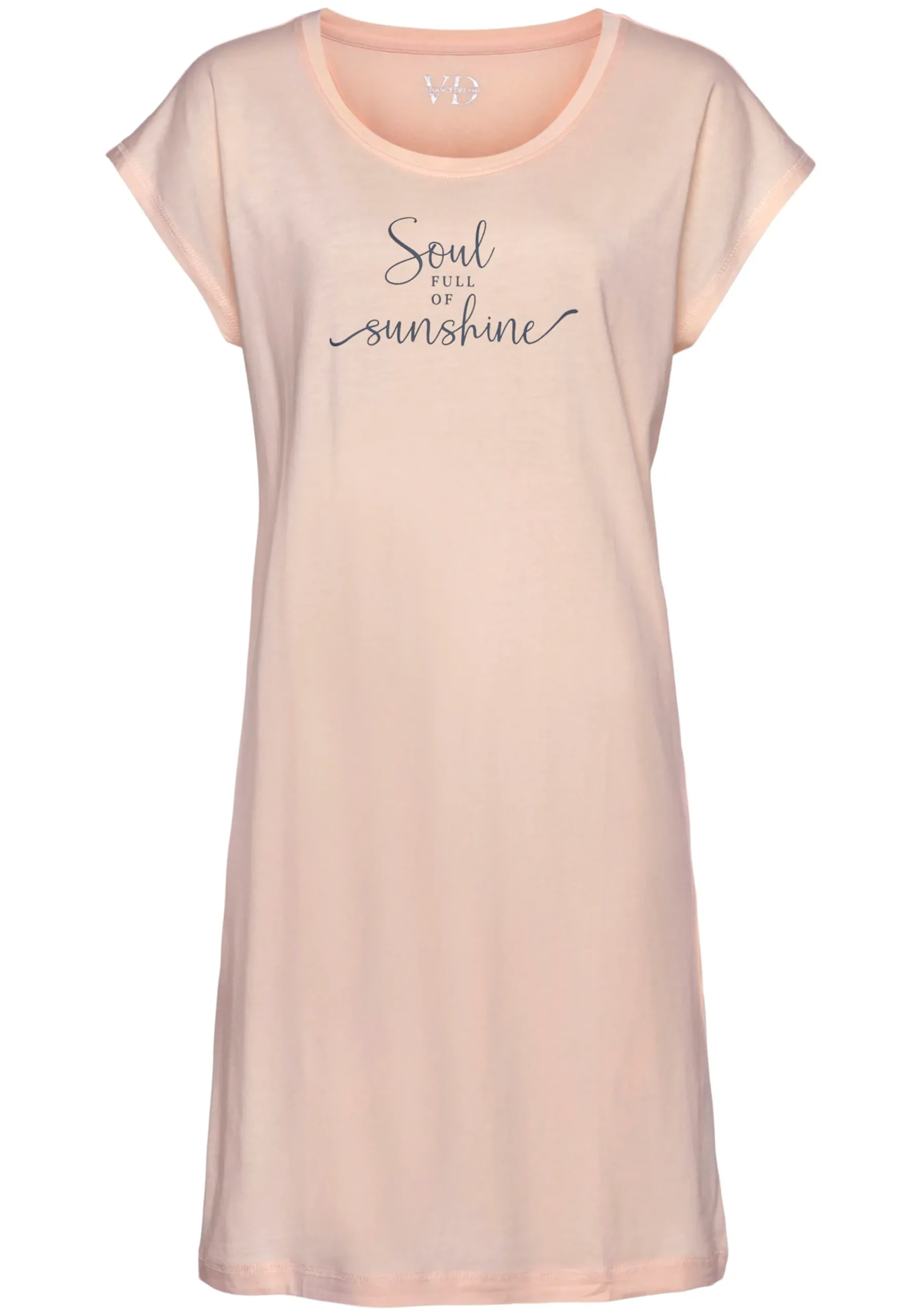 Nachtwäsche|Vivance Dreams Nachthemd apricot