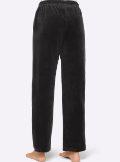 Homewear|feel good Nickihose mit Schlitz am Bein anthrazit