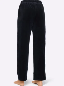 Homewear|feel good Nickihose mit Schlitz am Bein marine