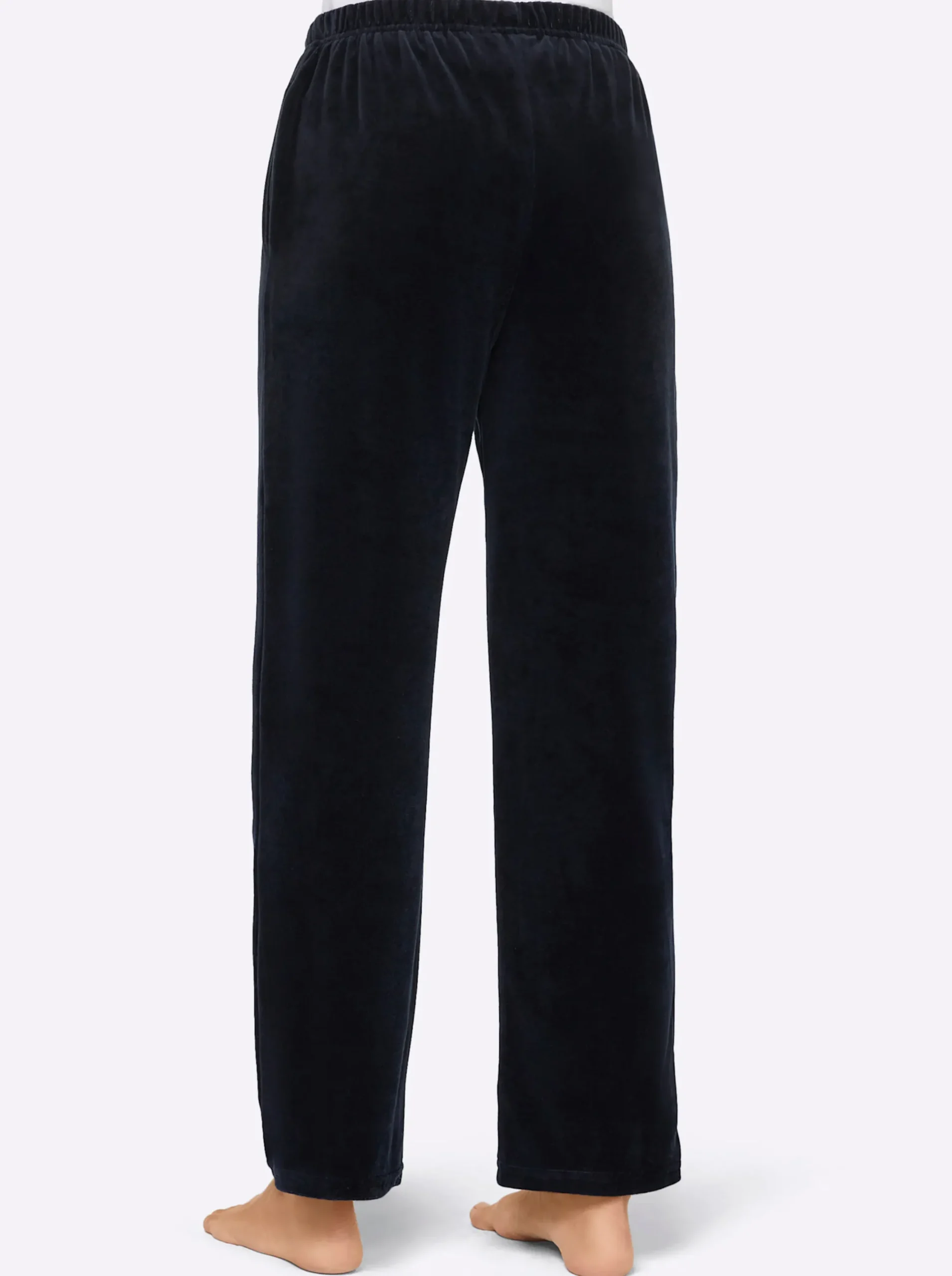 Homewear|feel good Nickihose mit Schlitz am Bein marine