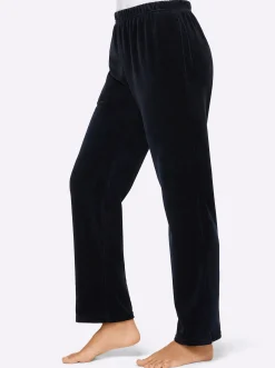 Homewear|feel good Nickihose mit Schlitz am Bein marine