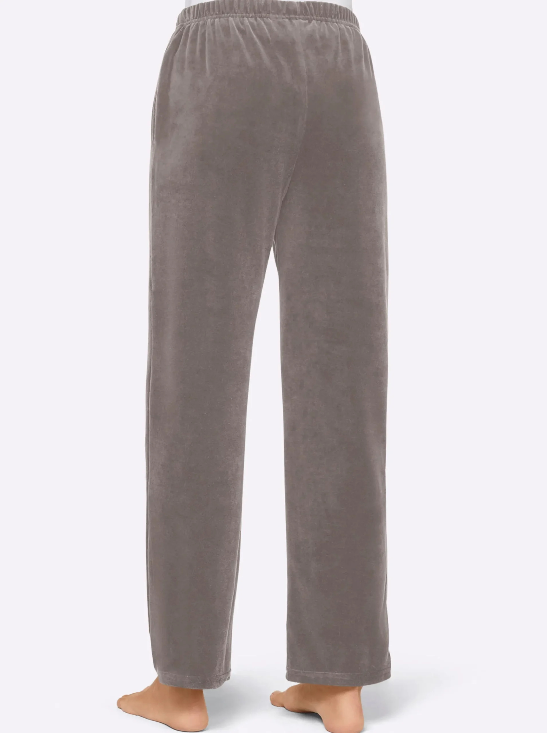 Homewear|feel good Nickihose mit Schlitz am Bein grau