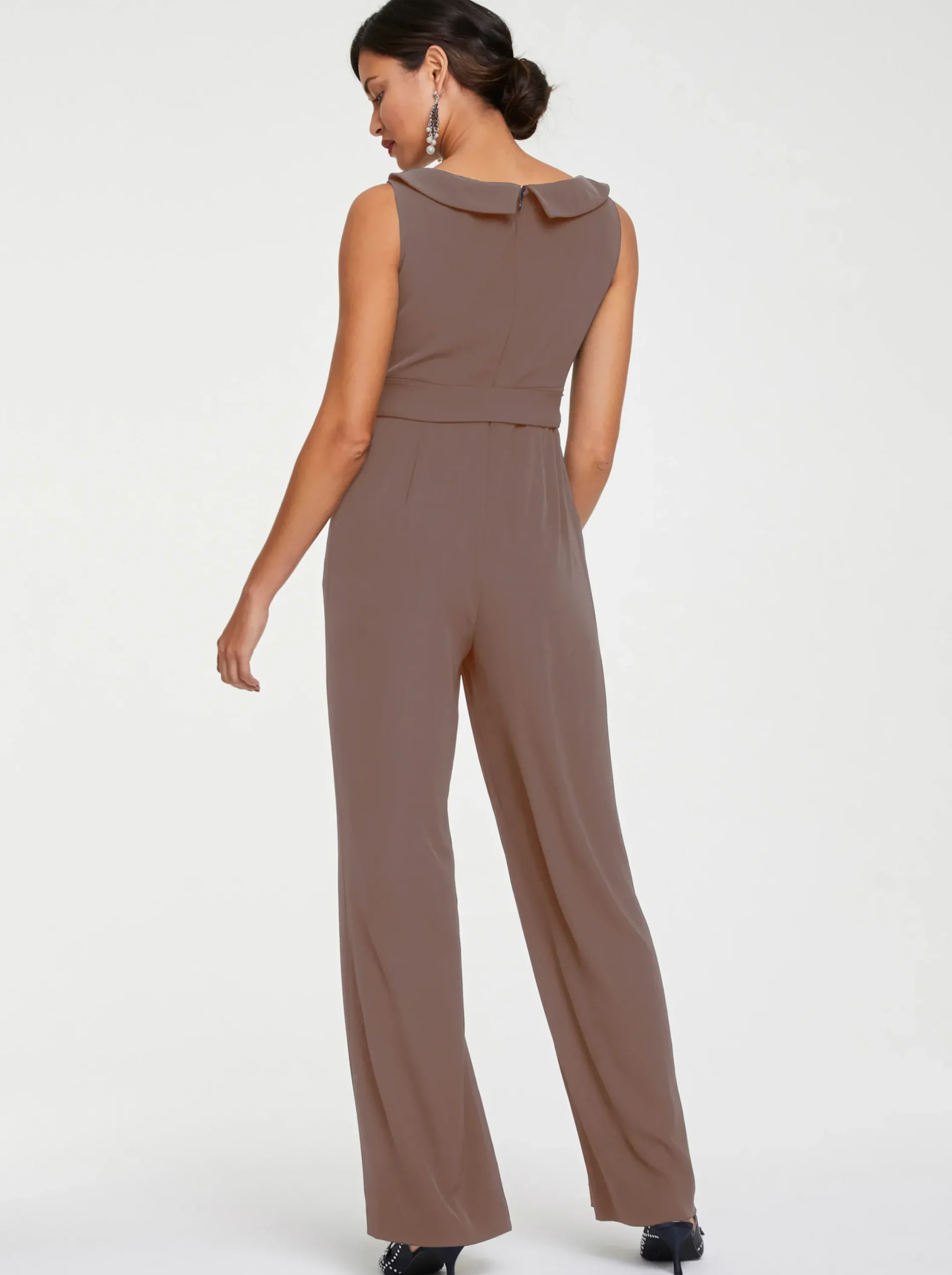 Overalls|heine Overall mit Bindegürtel taupe